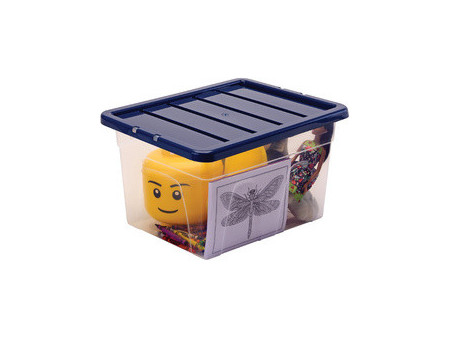 Fellowes Boîte de rangement BANKERS BOX, 22 L, transparent