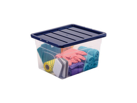 Fellowes Boîte de rangement BANKERS BOX, 22 L, transparent