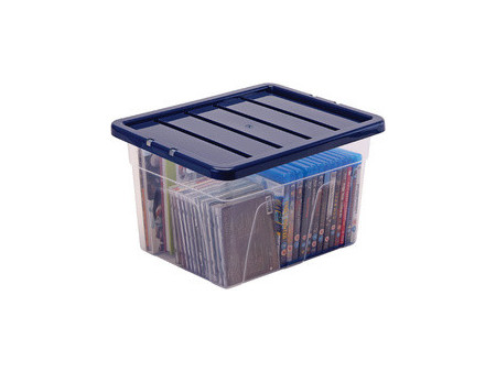 Fellowes Boîte de rangement BANKERS BOX, 22 L, transparent