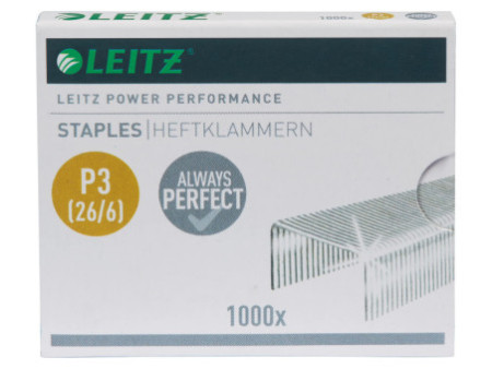 LEITZ Agrafes 26/6, petit emballage, galvanisé