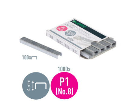 LEITZ agrafes No 8, zinguées, contenu: 1.000 pièces