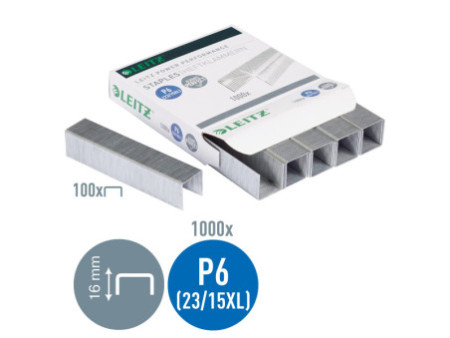 LEITZ Agrafes No 23/15 XL, zinguées