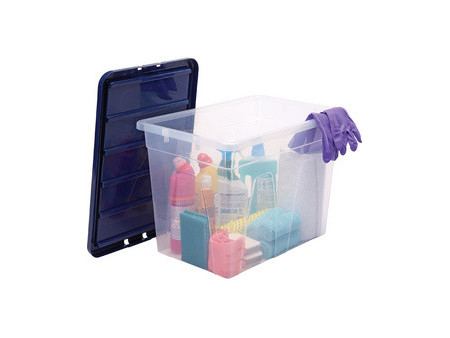 Fellowes Boîte de rangement BANKERS BOX, 64 L, transparent
