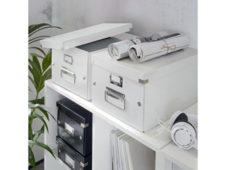 LEITZ Boîte de rangement pour CD Click & Store WOW, blanc