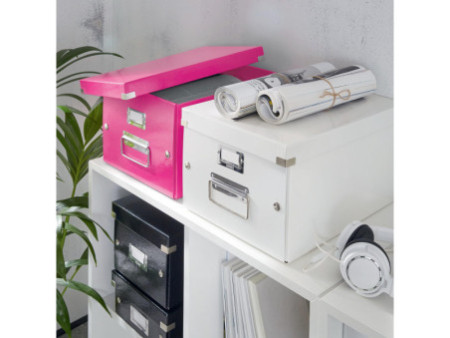 LEITZ Boîte de rangement pour CD Click & Store WOW, rose