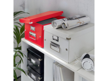 LEITZ Boîte de rangement pour CD Click & Store WOW, rouge