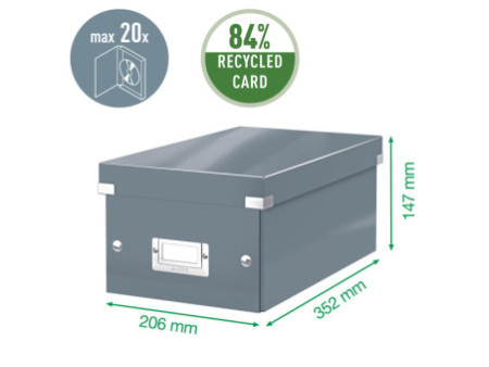 LEITZ Boîte de rangement pour DVD Click & Store, menthe