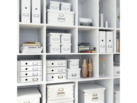 LEITZ Boîte de rangement Click & Store WOW, A5, blanc