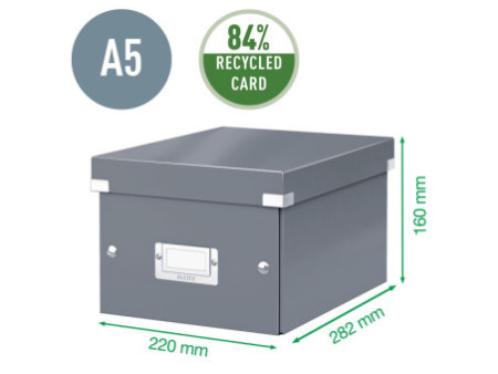 LEITZ Boîte de rangement Click & Store WOW, A5, jaune