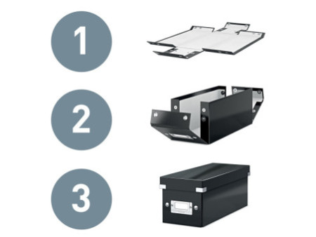 LEITZ Boîte de rangement Click & Store WOW, A4, blanc