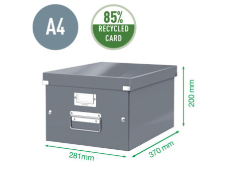 LEITZ Boîte de rangement Click & Store WOW, A4, violet