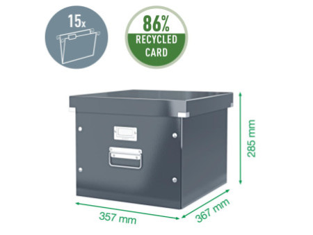 LEITZ Coffret pour dossiers suspendus Click & Store, blanc
