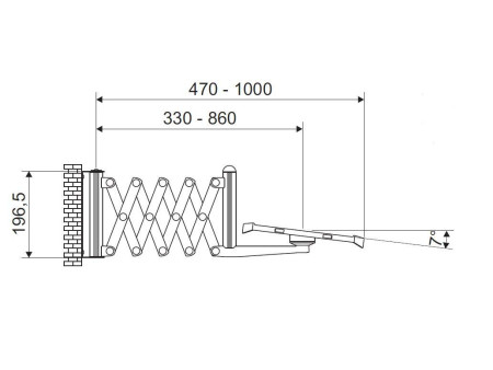 MAUL Bras support de téléphone, avec fixation murale, gris
