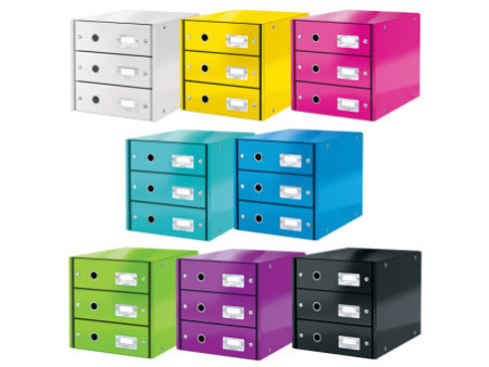 LEITZ Bloc de classement Click & Store WOW, noir