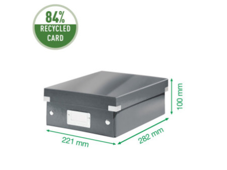 LEITZ Boîte de rangement Click & Store WOW, petit, noir
