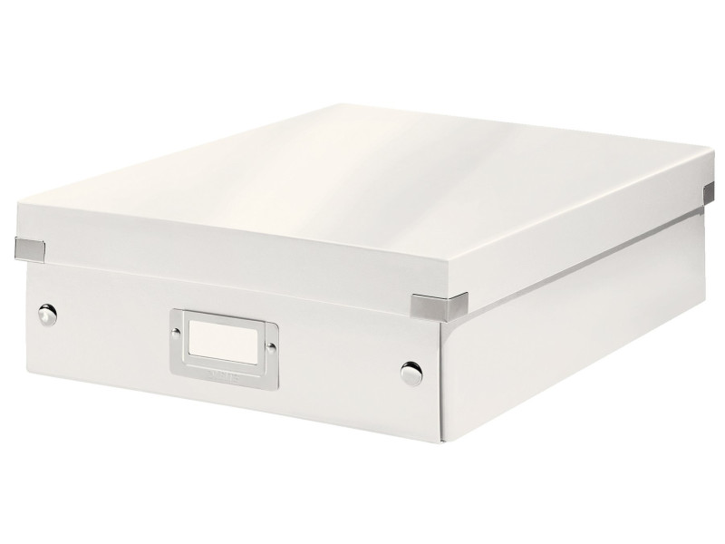 LEITZ Boîte de rangement Click & Store WOW, grand, blanc