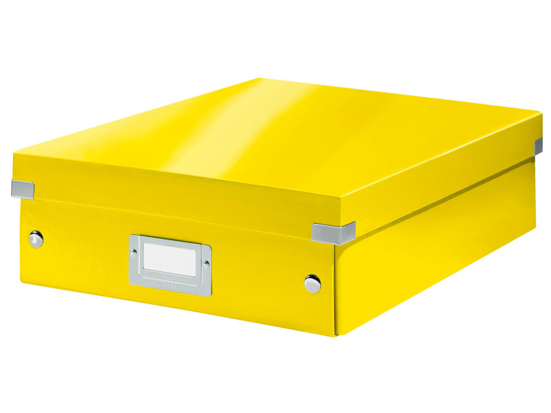 LEITZ Boîte de rangement Click & Store WOW, grand, jaune