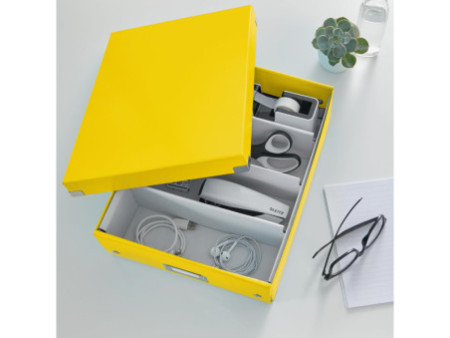 LEITZ Boîte de rangement Click & Store WOW, grand, jaune