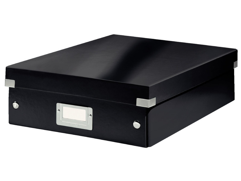 LEITZ Boîte de rangement Click & Store WOW, grand, noir