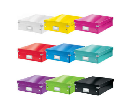 LEITZ Boîte de rangement Click & Store WOW, grand, noir
