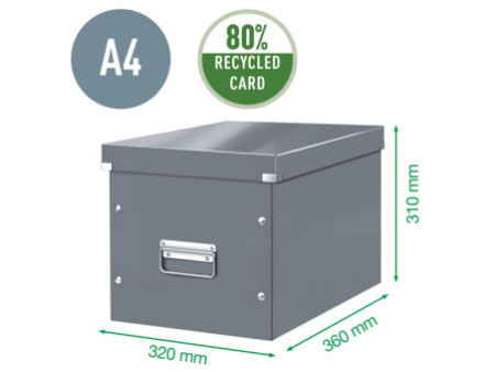 LEITZ Boîte de rangement Click & Store WOW Cube L, violet