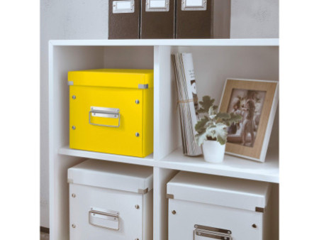 LEITZ Boîte de rangement Click & Store WOW Cube M, jaune