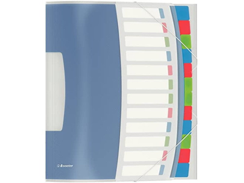 Esselte Trieur VIVIDA, A4, PP, 12 touches, multicolore
