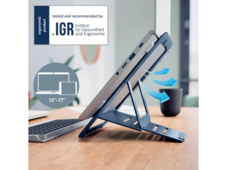 LEITZ Support pour ordinateur portable Ergo, gris foncé