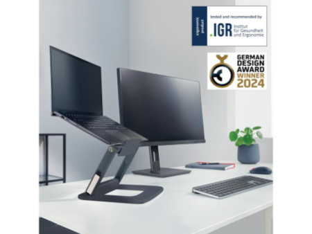 LEITZ Support pour ordinateur portable Ergo, gris foncé