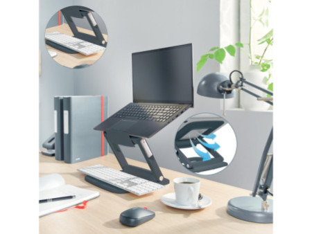 LEITZ Support pour ordinateur portable Ergo, gris foncé