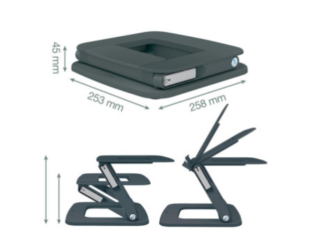 LEITZ Support pour ordinateur portable Ergo, gris foncé