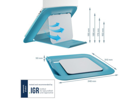LEITZ Support pour ordinateur portable Ergo Cosy, bleu