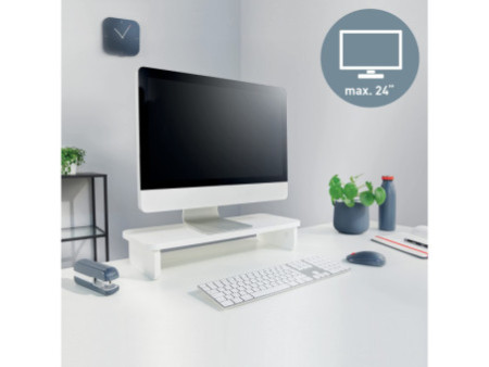 LEITZ Support pour écran Ergo Cosy, en plastique, blanc