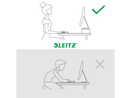 LEITZ Support pour écran Ergo Cosy, en plastique, blanc