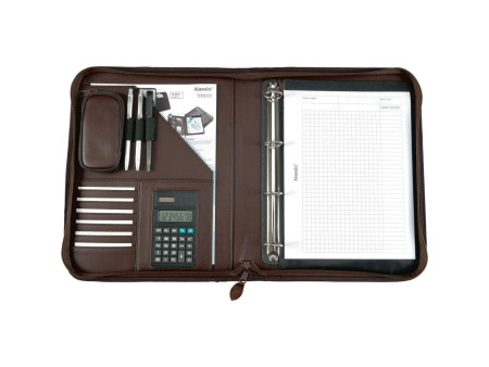 Alassio Serviette classeur 'VITERBO', A4, similicuir, marron