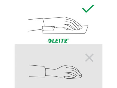 LEITZ Repose-poignet Ergo avec tapis de souris, gris foncé