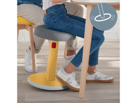 LEITZ Tabouret assis-debout Ergo Cosy Active, jaune