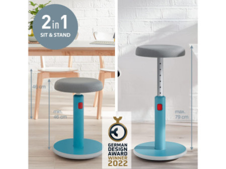 LEITZ Tabouret assis-debout Ergo Cosy Active, bleu