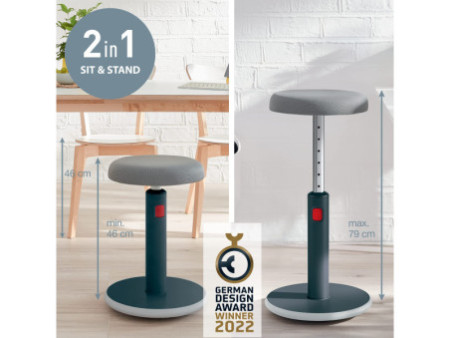 LEITZ Tabouret assis-debout Ergo Cosy Active, gris