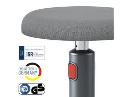 LEITZ Tabouret assis-debout Ergo Cosy Active, gris