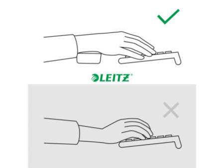 LEITZ Repose-poignets pour clavier Ergo, gris foncé