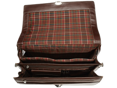 Alassio Porte-documents 'MONACO', cuir, marron foncé