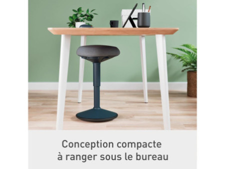 LEITZ Tabouret 'assis' Ergo actif, assise confort,gris foncé