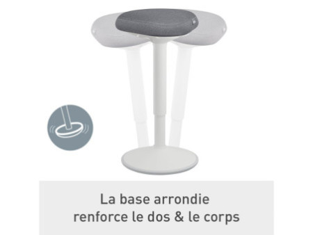 LEITZ Tabouret assis-debout Ergo Active, assise confort,gris