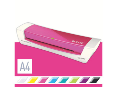 LEITZ Plastifieuse iLAM Home Office A4, jusqu'à A4, rose