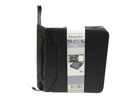 Alassio Serviette classeur 'BERGAMO', A4, similicuir, noir