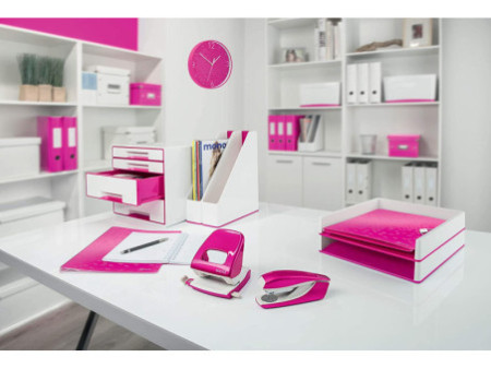 LEITZ Horloge murale WOW, mouvement à quartz, rose
