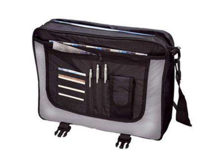 LiGHTPAK Sac à bandoulière 'WAVE', Polyester, noir/gris