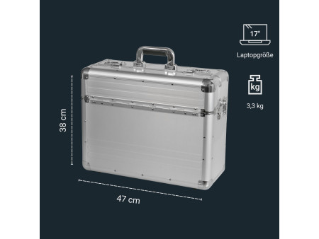 ALUMAXX Valise pour pilotes 'BETHA', aluminium, argent