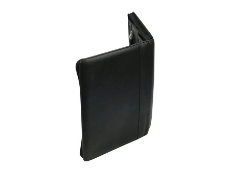 Alassio serviette classeur 'BOSA', A4, cuir nappa, noir
